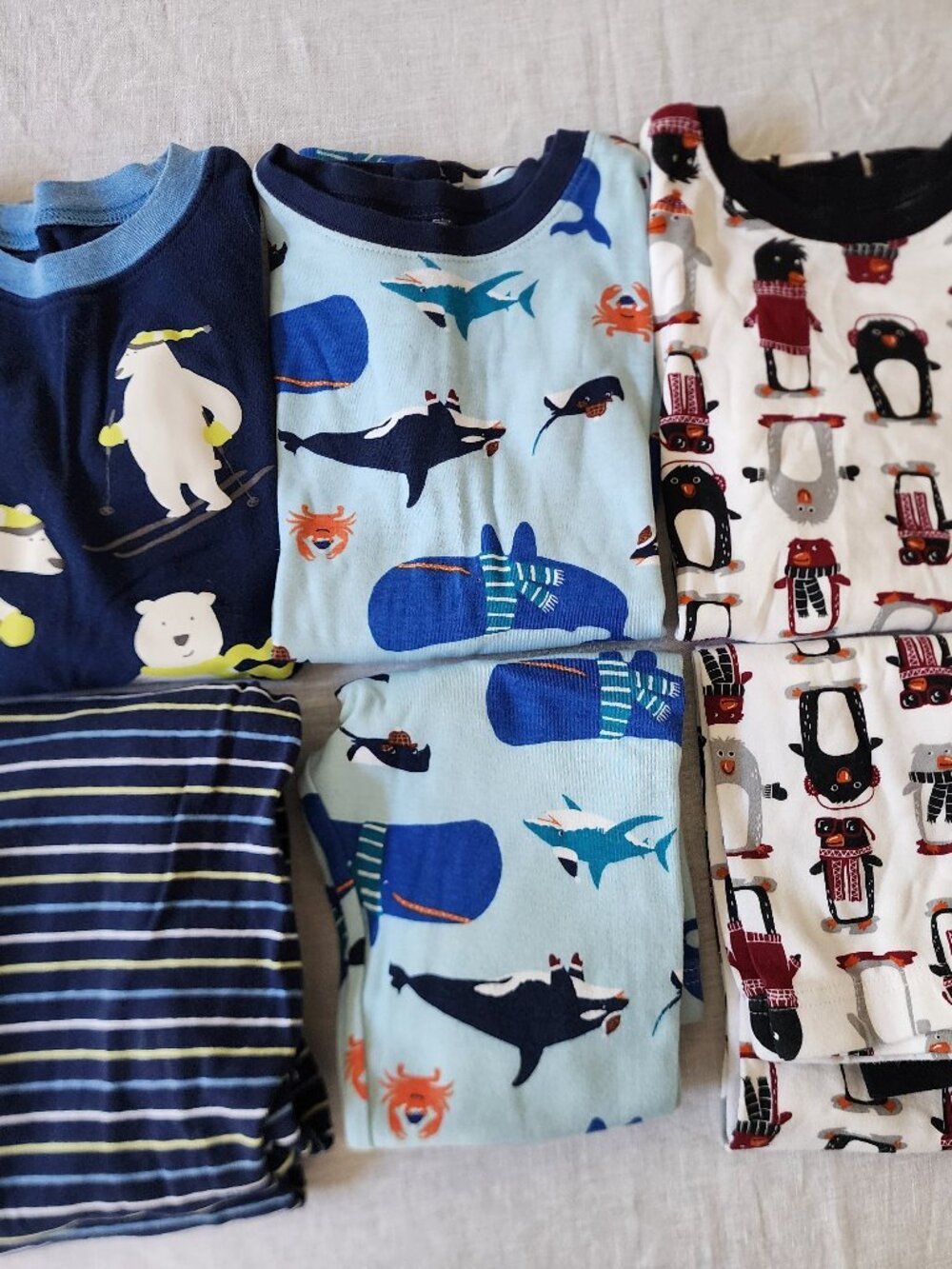 3-Pack Carters Boys Long Sleeve Pajama Sets Size 10